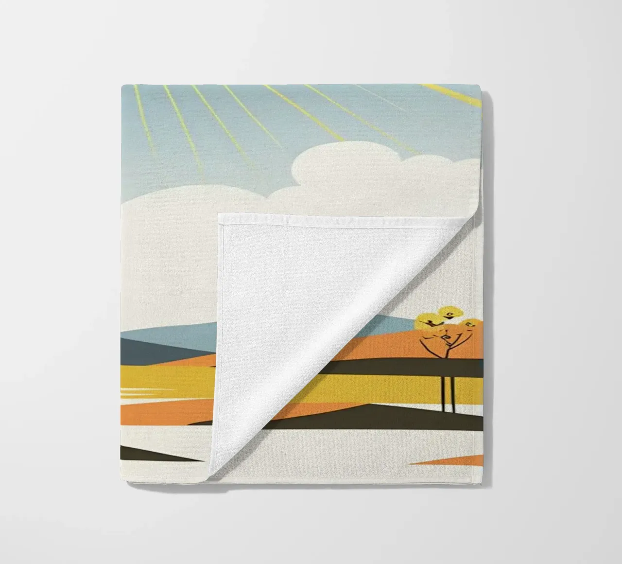 Sun with simple rays strandhanddoek van LIFESTYLE OBJECTS