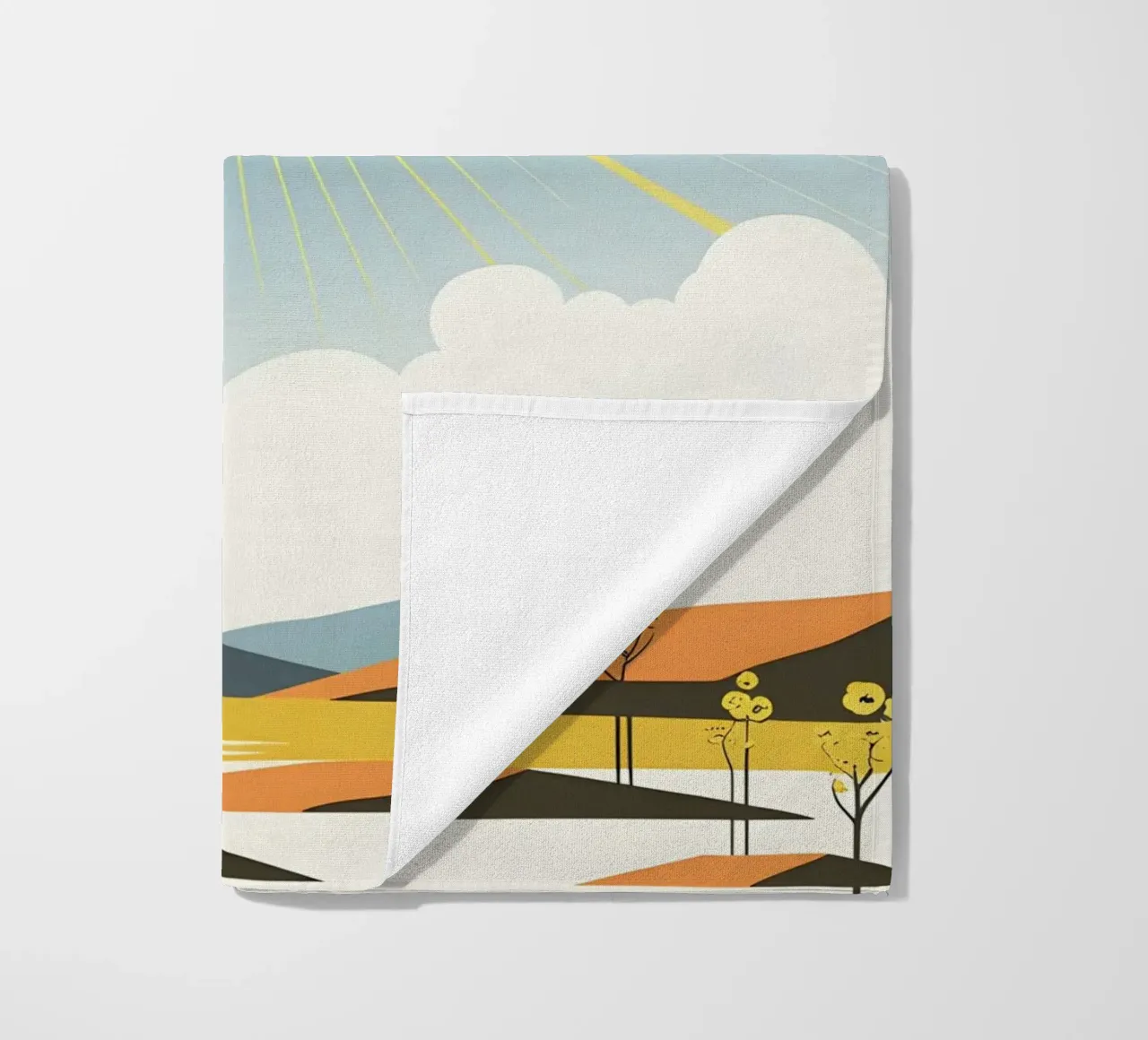 Sun with simple rays strandhanddoek van LIFESTYLE OBJECTS