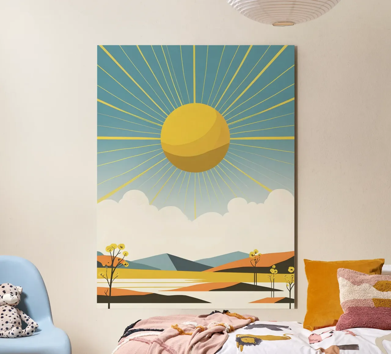 Sole con raggi semplici pannello forex da LIFESTYLE OBJECTS