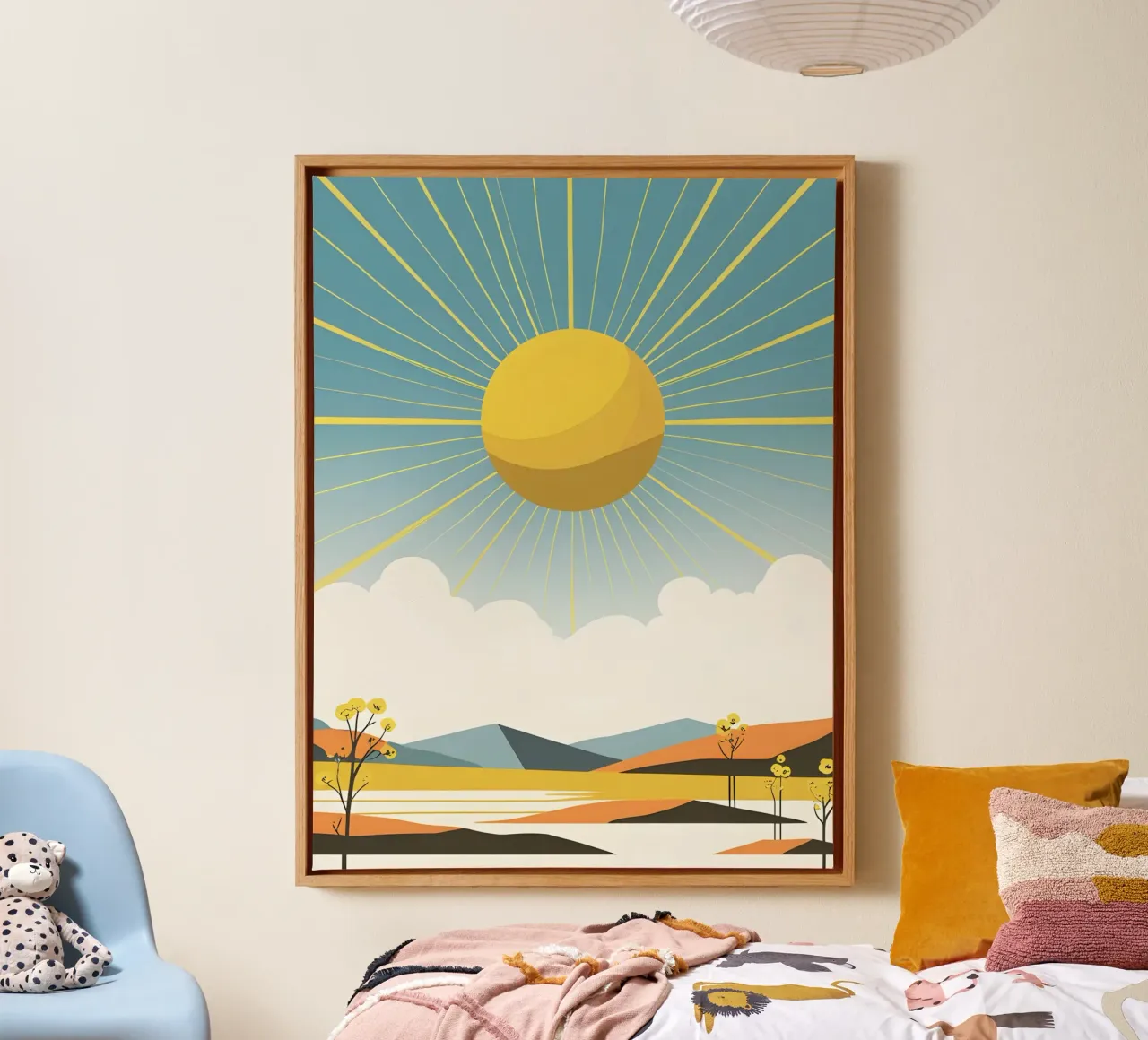 Sole con raggi semplici tela da LIFESTYLE OBJECTS