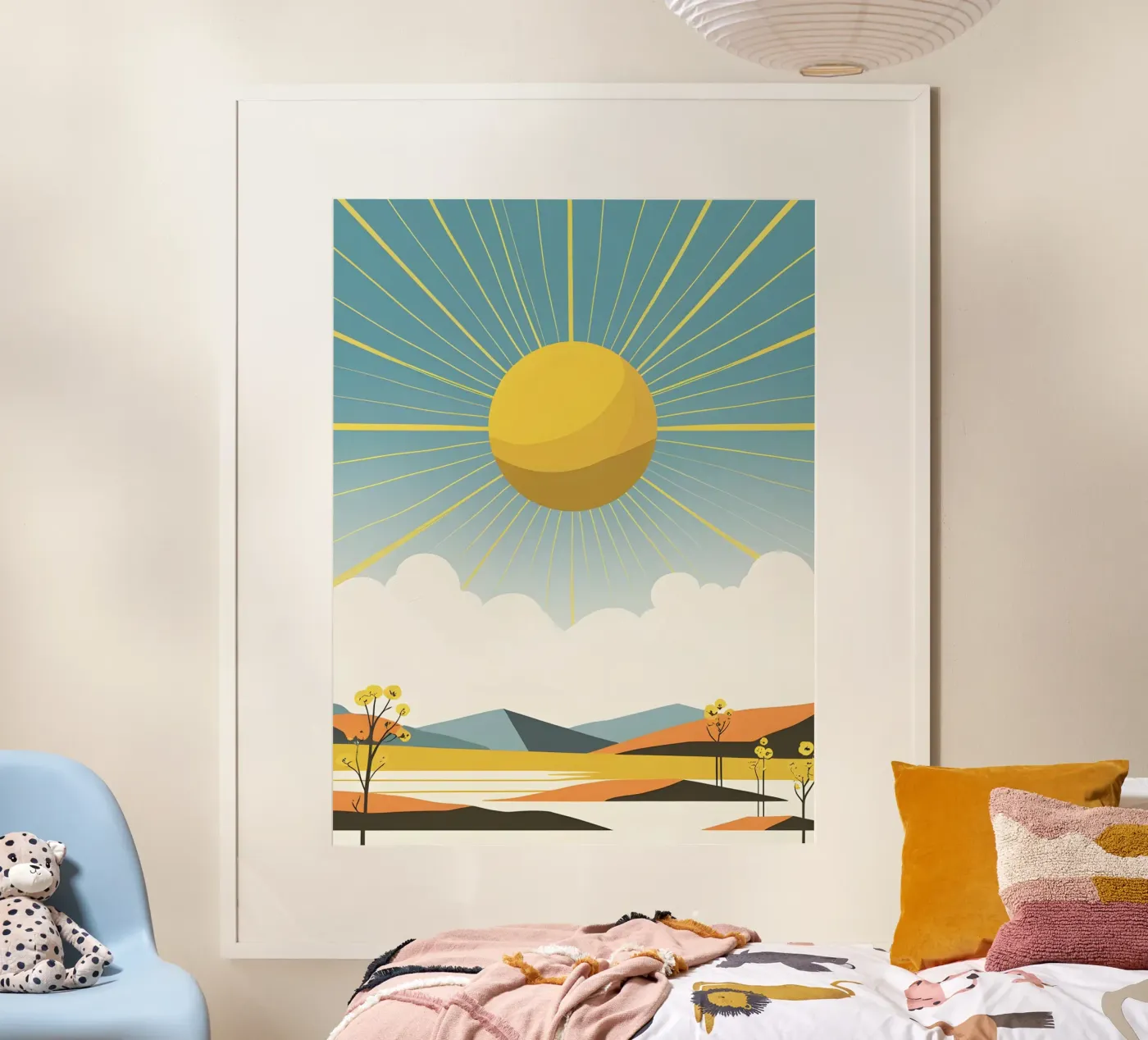 Sun with simple rays poster by LIFESTYLE OBJECTS