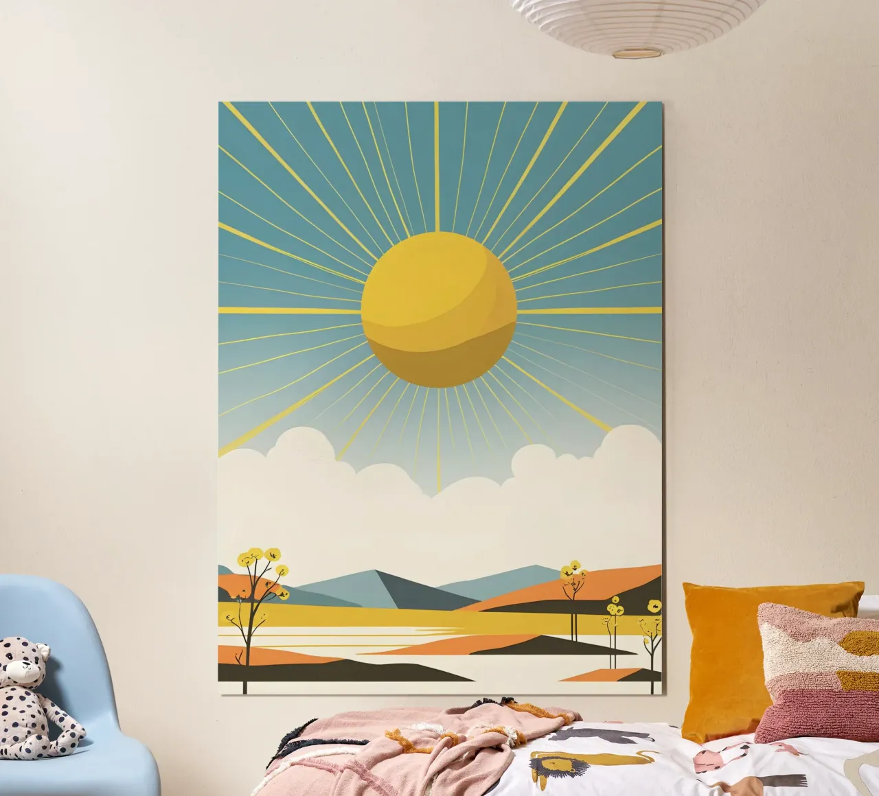 Sun with simple rays hahnemühle by LIFESTYLE OBJECTS