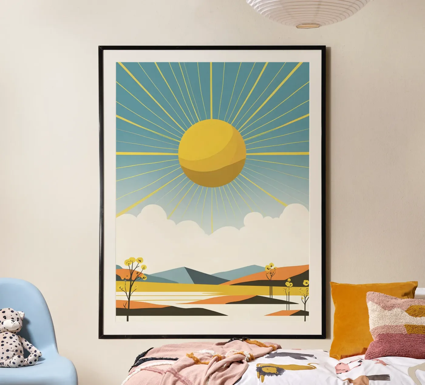 Sun with simple rays poster by LIFESTYLE OBJECTS