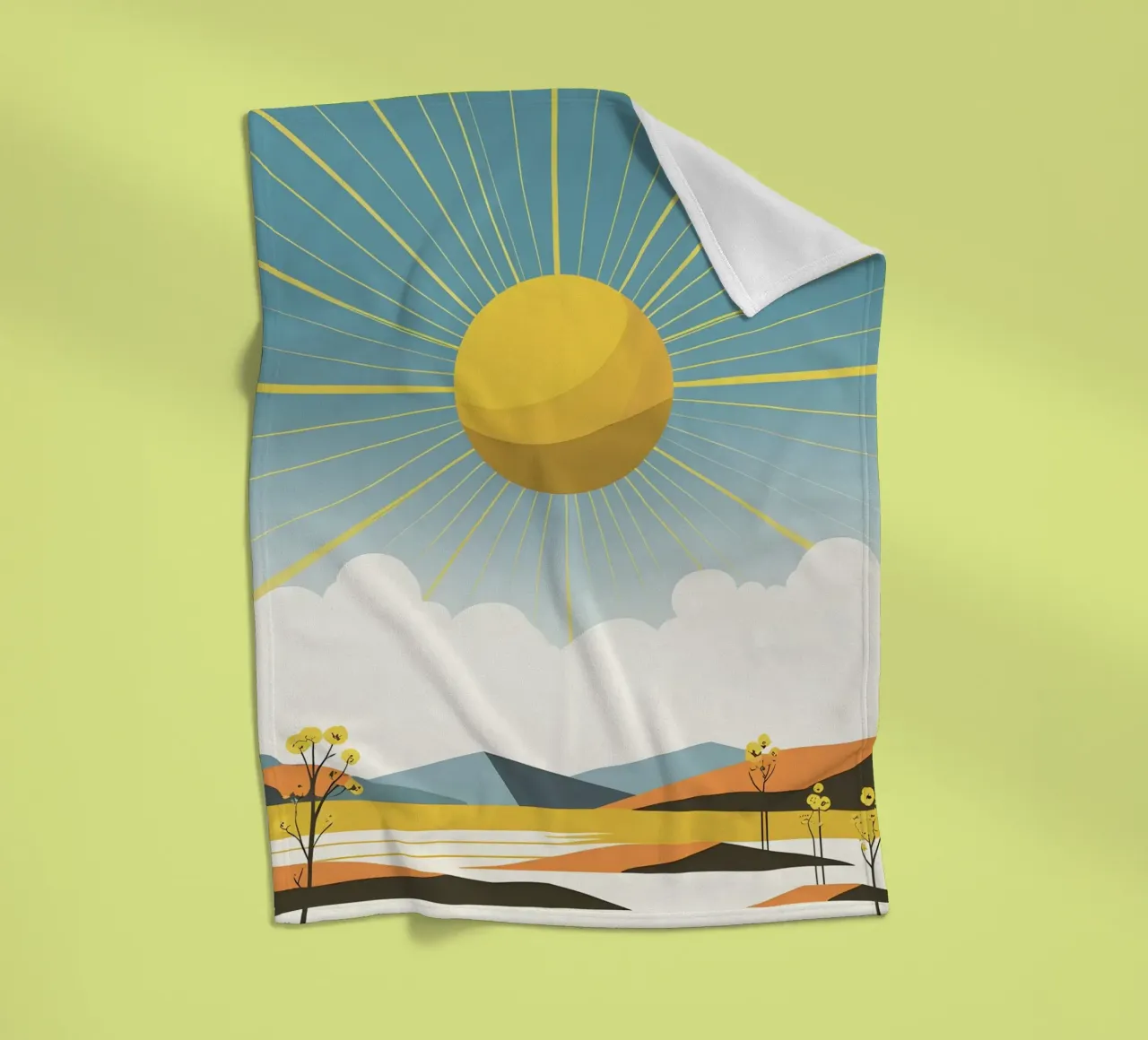 Sun with simple rays Fleecedecke von LIFESTYLE OBJECTS