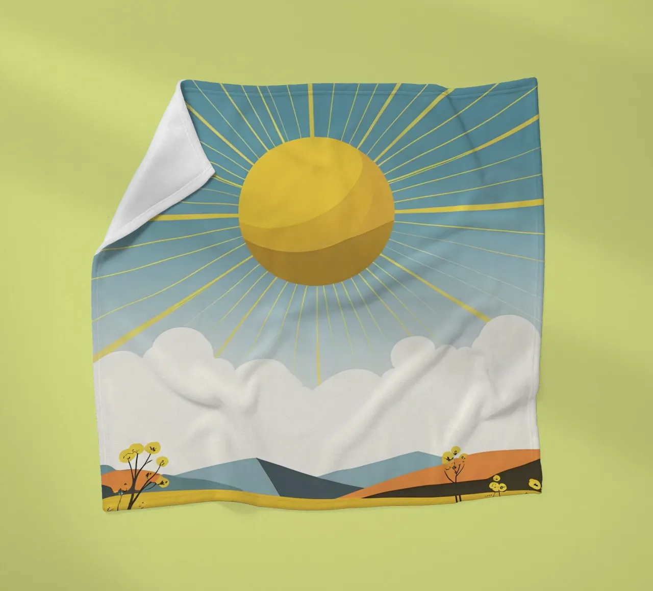 Sun with simple rays Fleecedecke von LIFESTYLE OBJECTS