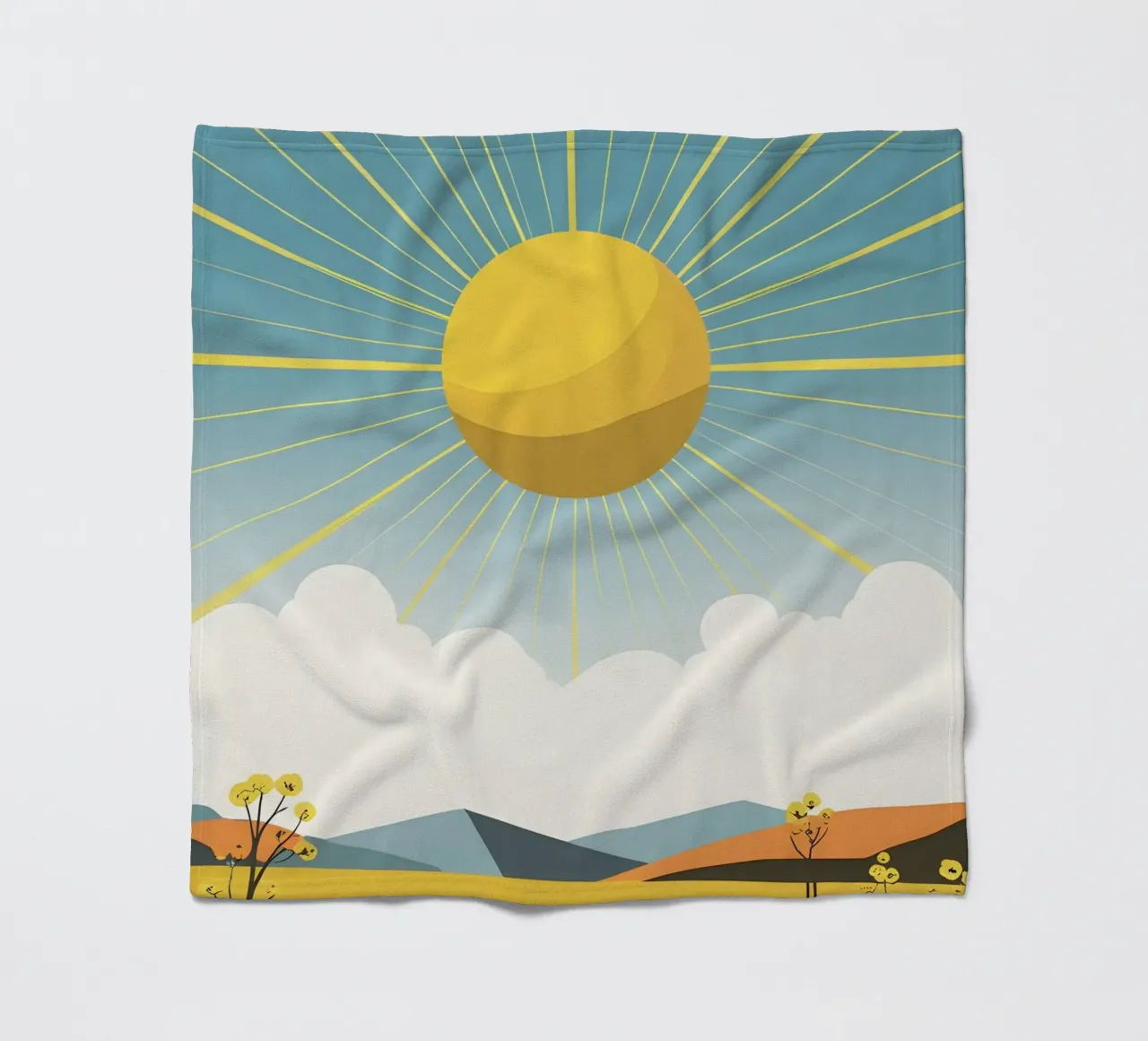 Sun with simple rays Fleecedecke von LIFESTYLE OBJECTS
