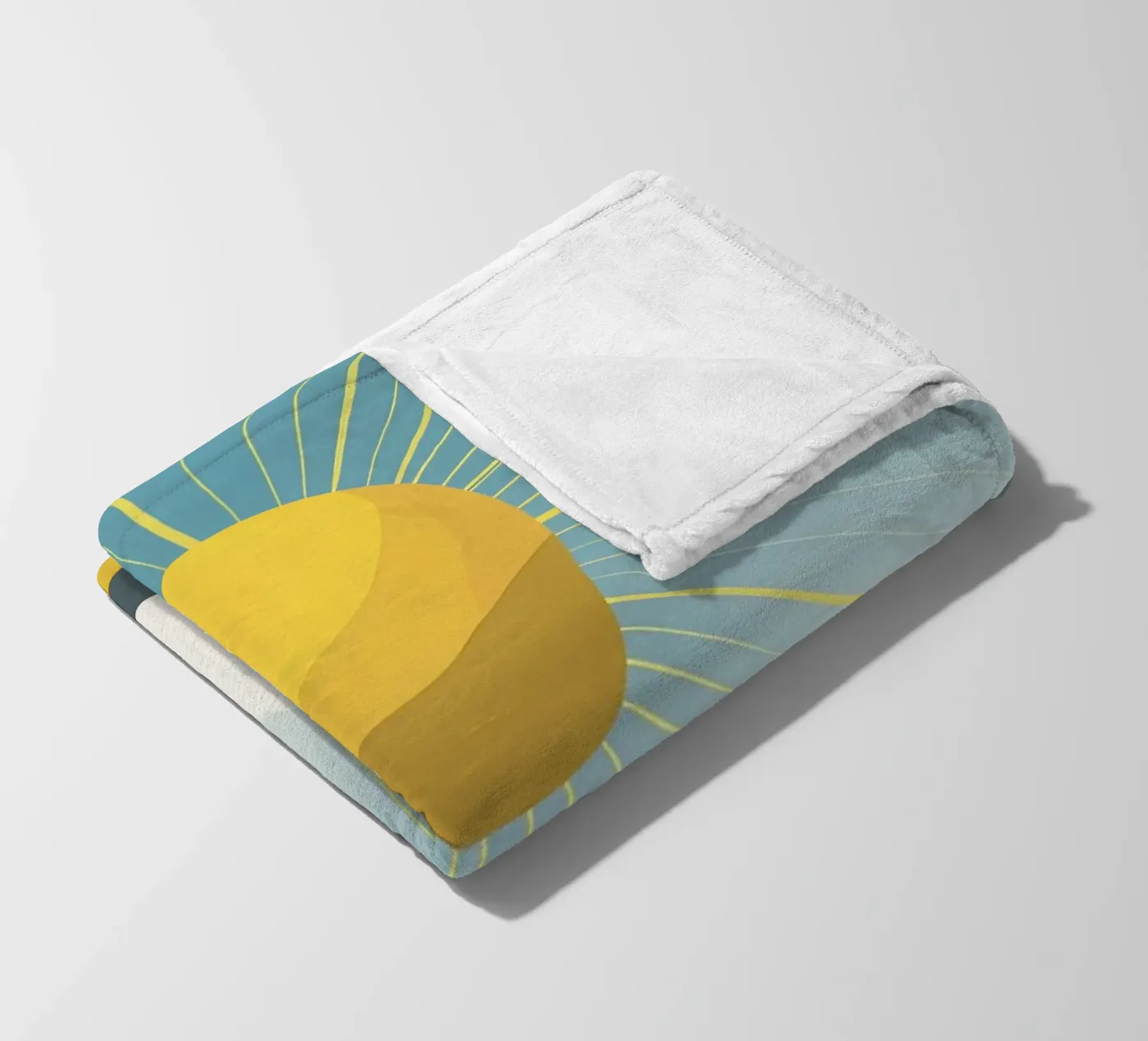 Sun with simple rays plaid polaire de LIFESTYLE OBJECTS