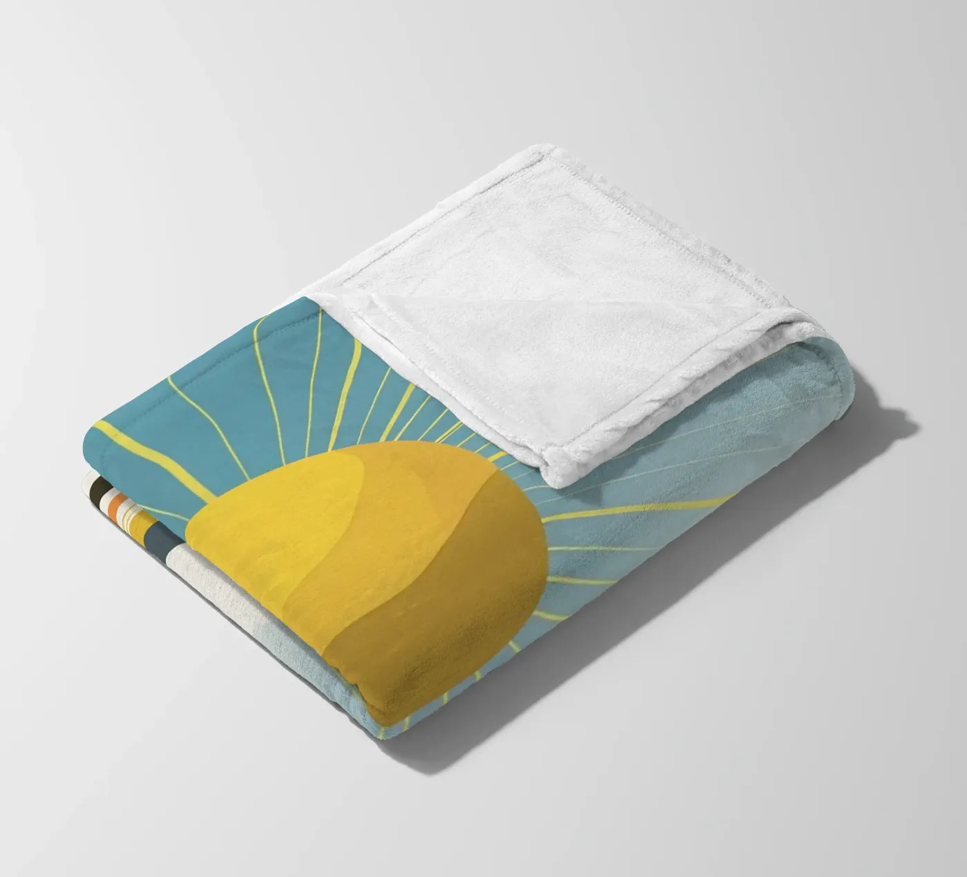 Sun with simple rays plaid polaire de LIFESTYLE OBJECTS