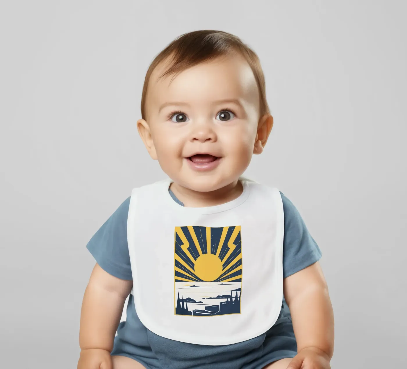 Sonne mit einfachen Strahlen Babylätzchen von LIFESTYLE OBJECTS