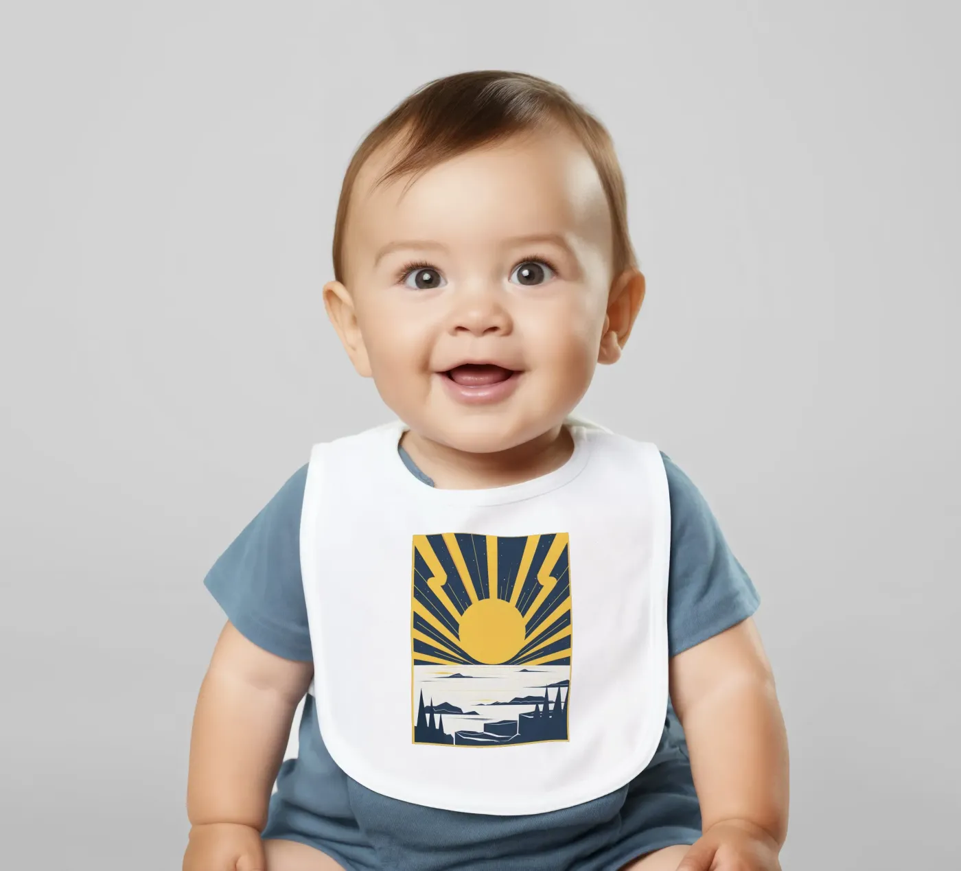 Sonne mit einfachen Strahlen Babylätzchen von LIFESTYLE OBJECTS