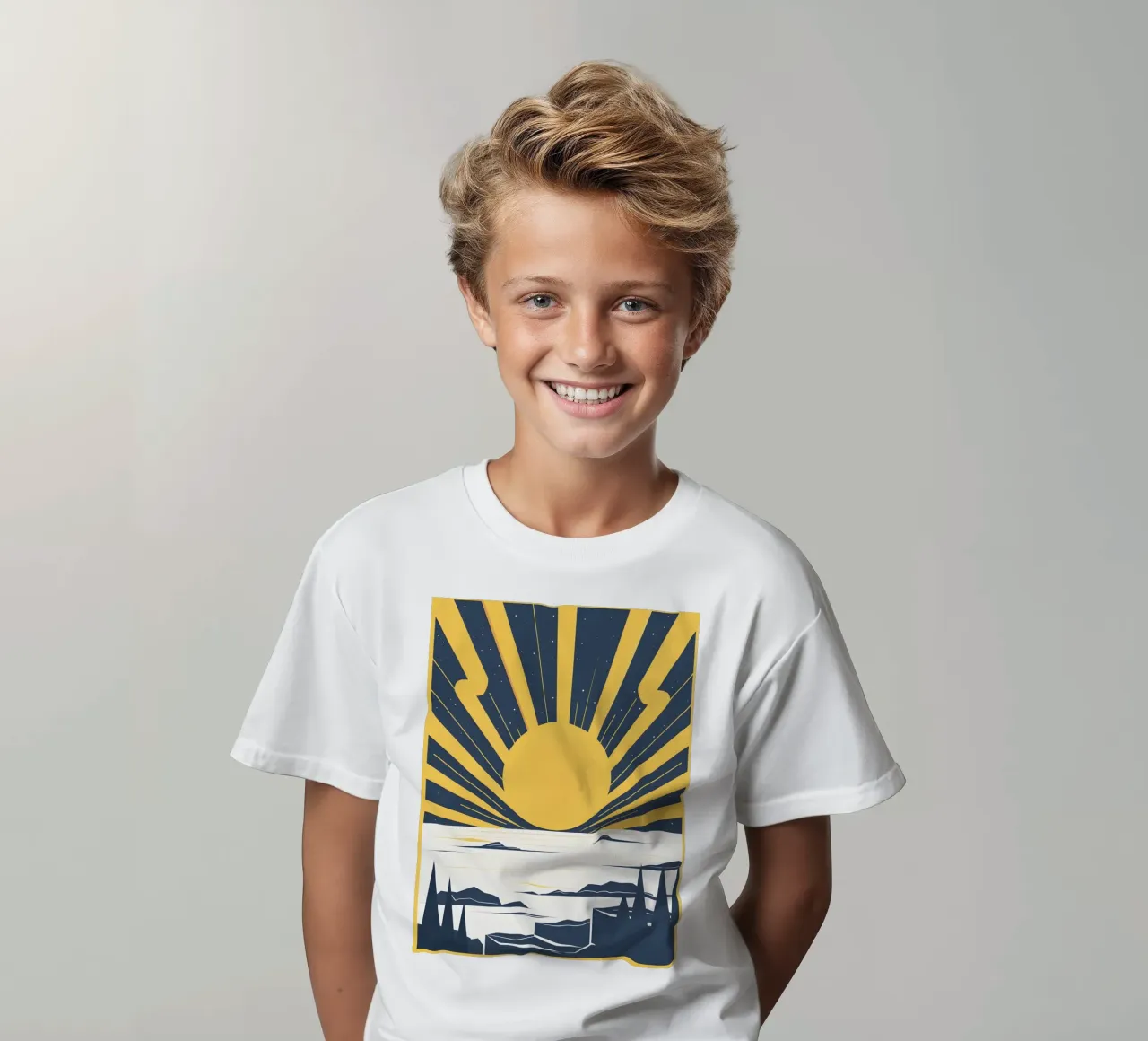 Sole con raggi semplici t-shirt bambini da LIFESTYLE OBJECTS