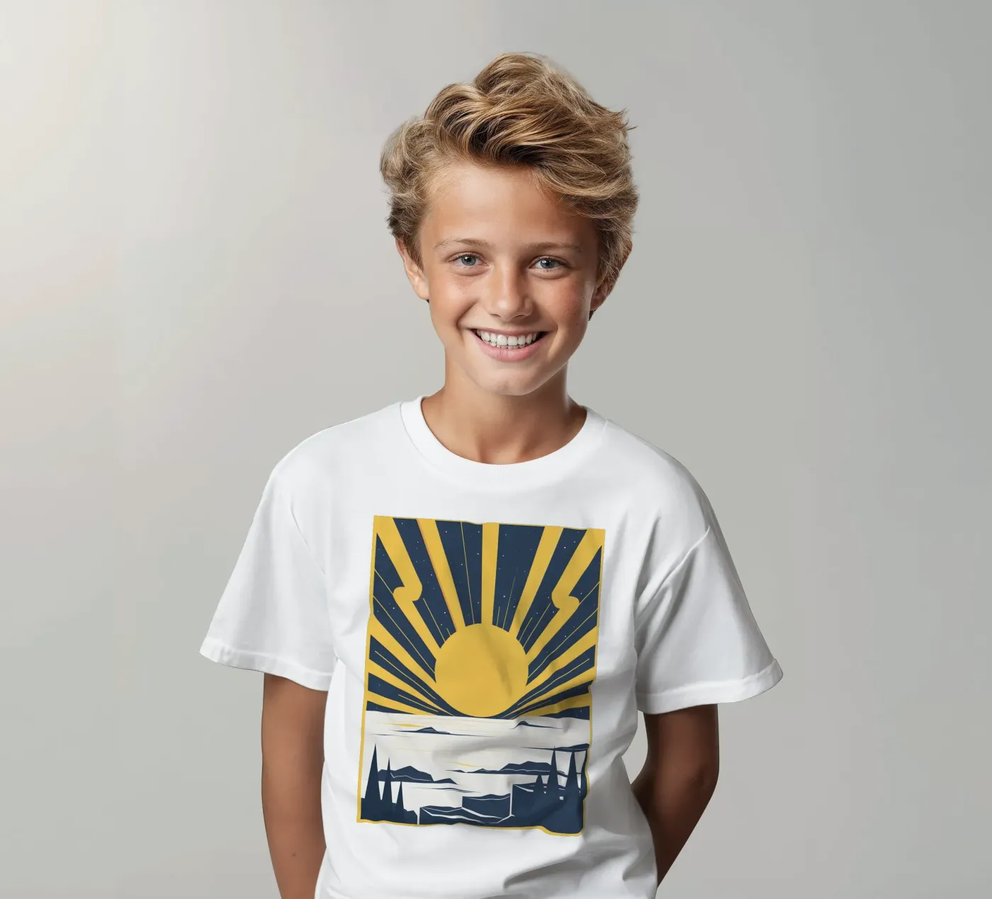 Sun with simple rays kids t-shirt by LIFESTYLE OBJECTS