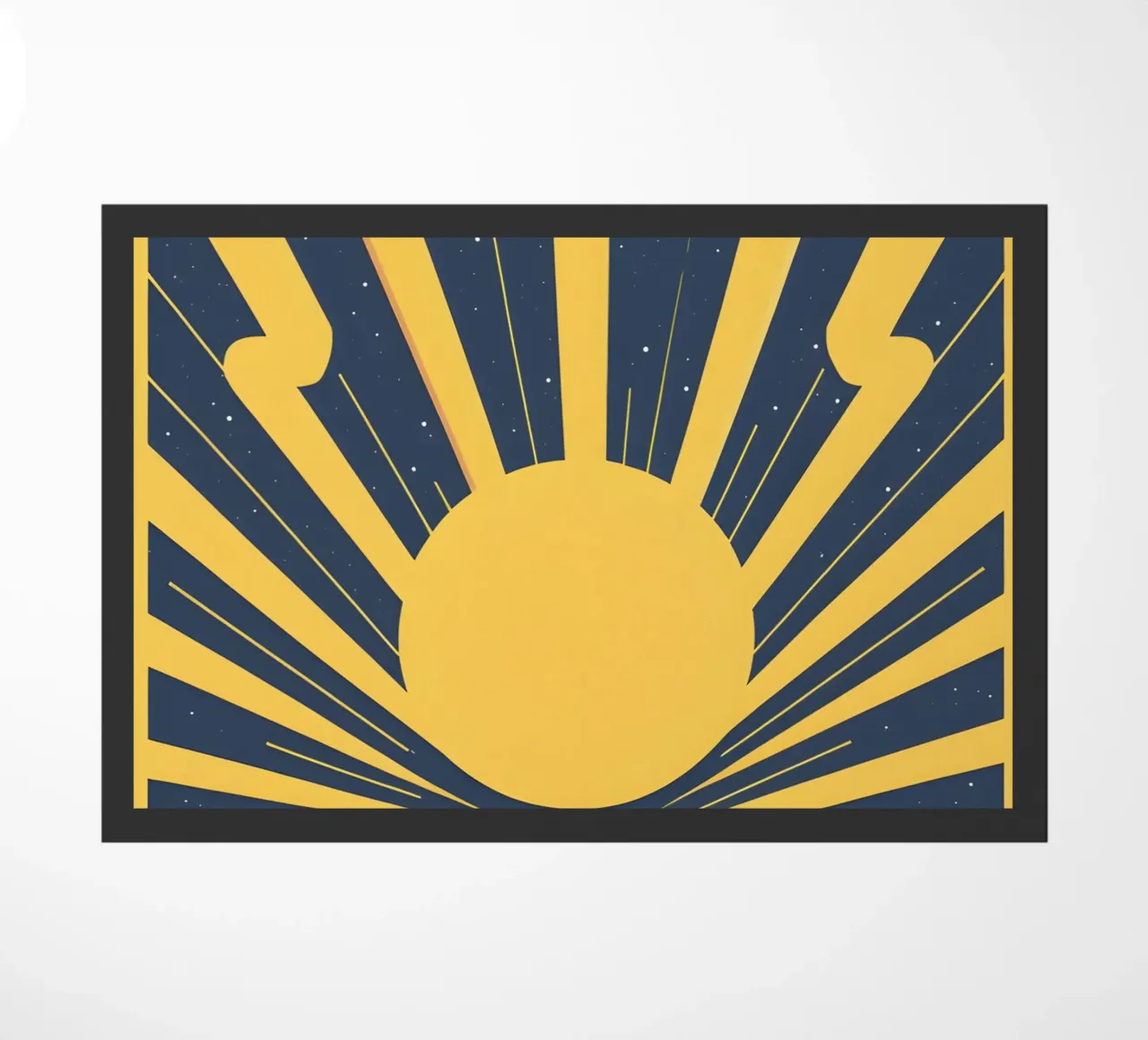 Sun with simple rays doormat by LIFESTYLE OBJECTS
