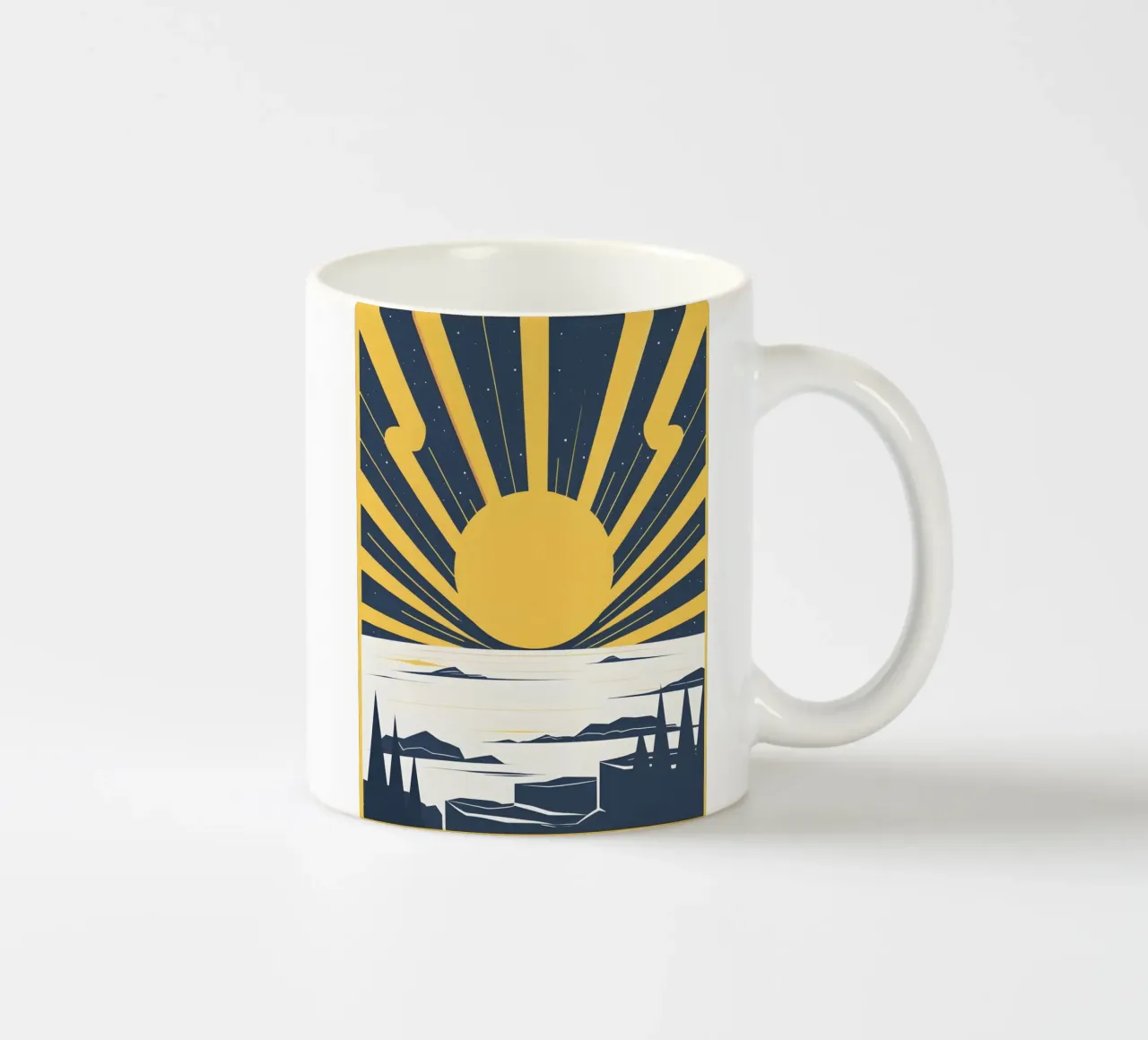 Sole con raggi semplici tazza in ceramica da LIFESTYLE OBJECTS