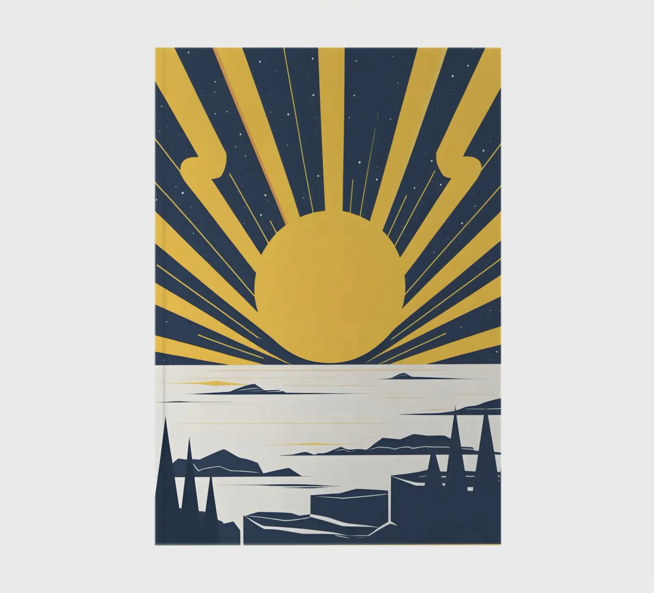 Sun with simple rays notebook by LIFESTYLE OBJECTS