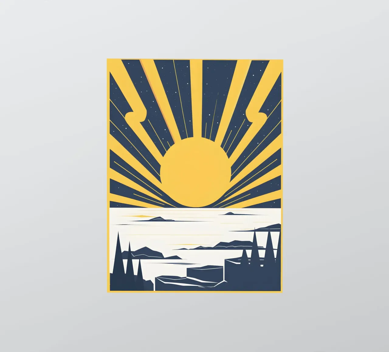 Sun with simple rays sticker by LIFESTYLE OBJECTS