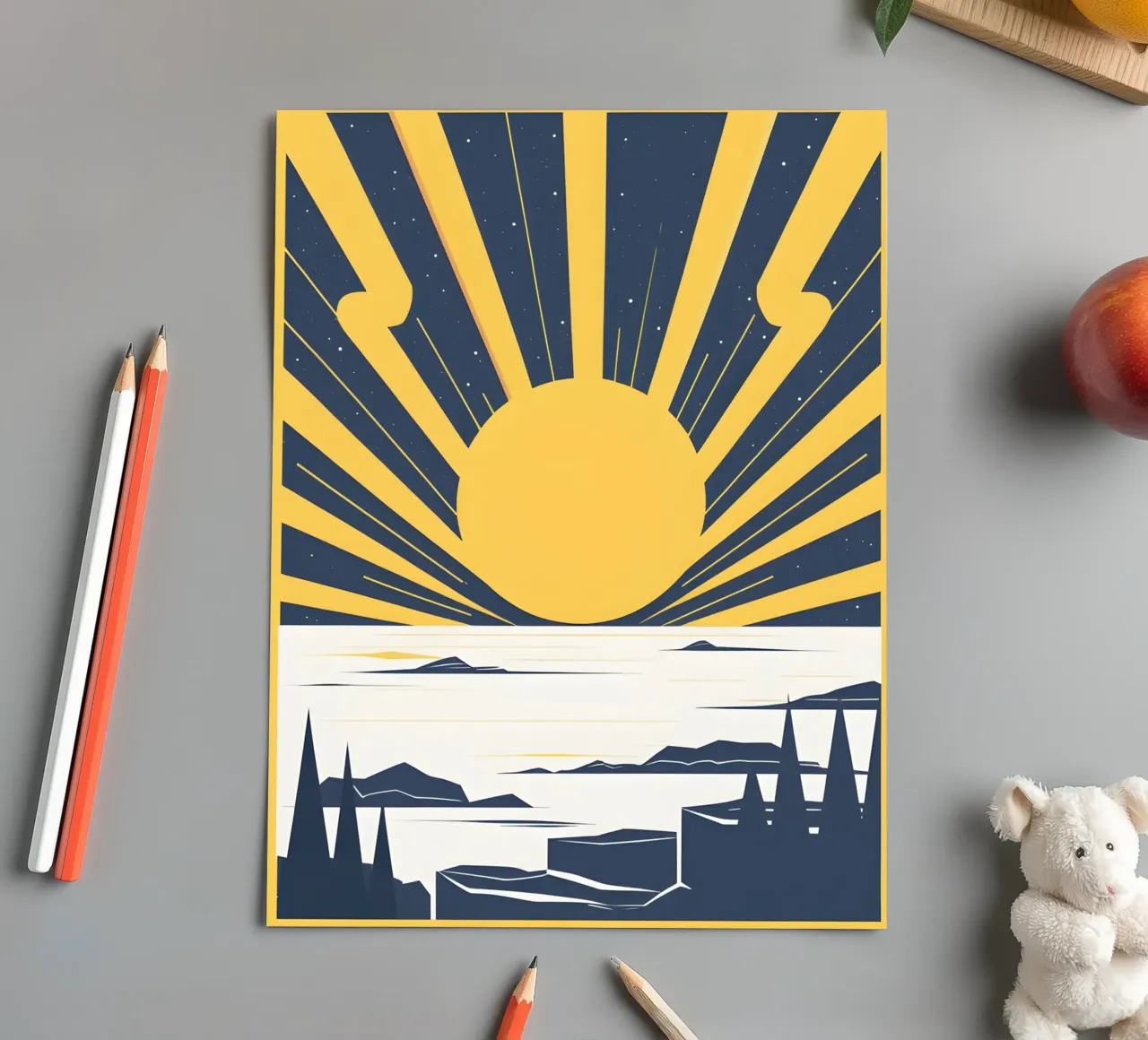 Sun with simple rays sticker sheet by LIFESTYLE OBJECTS