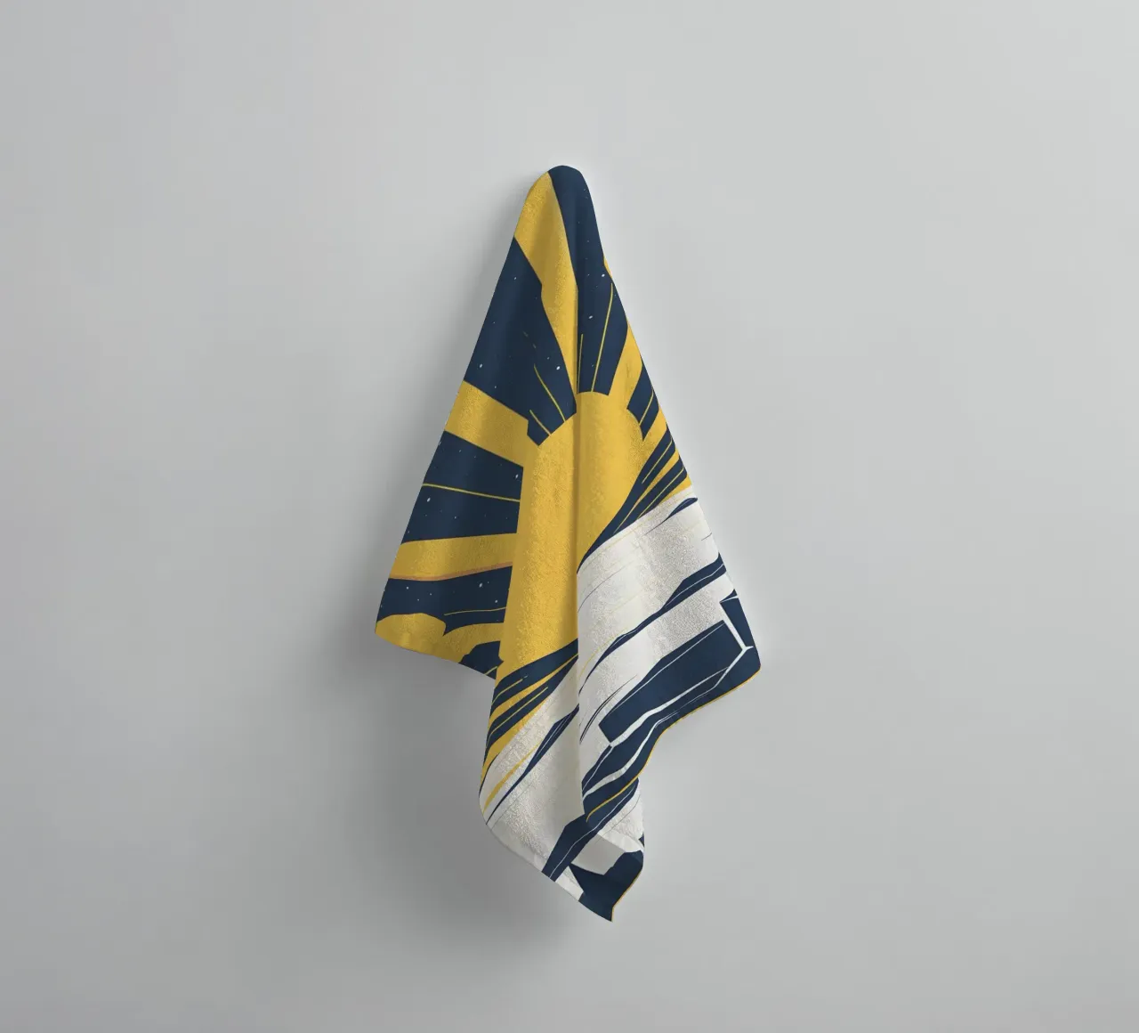 Sun with simple rays towel by LIFESTYLE OBJECTS