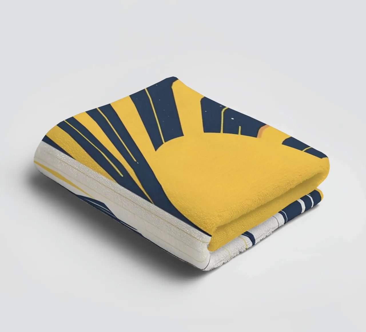 Sun with simple rays towel by LIFESTYLE OBJECTS