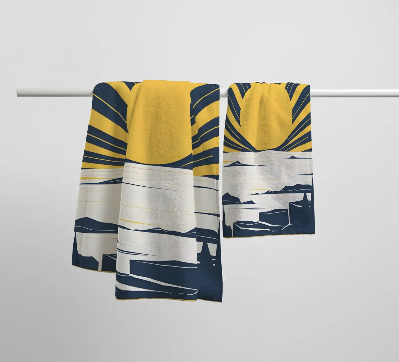 Sun with simple rays towel by LIFESTYLE OBJECTS