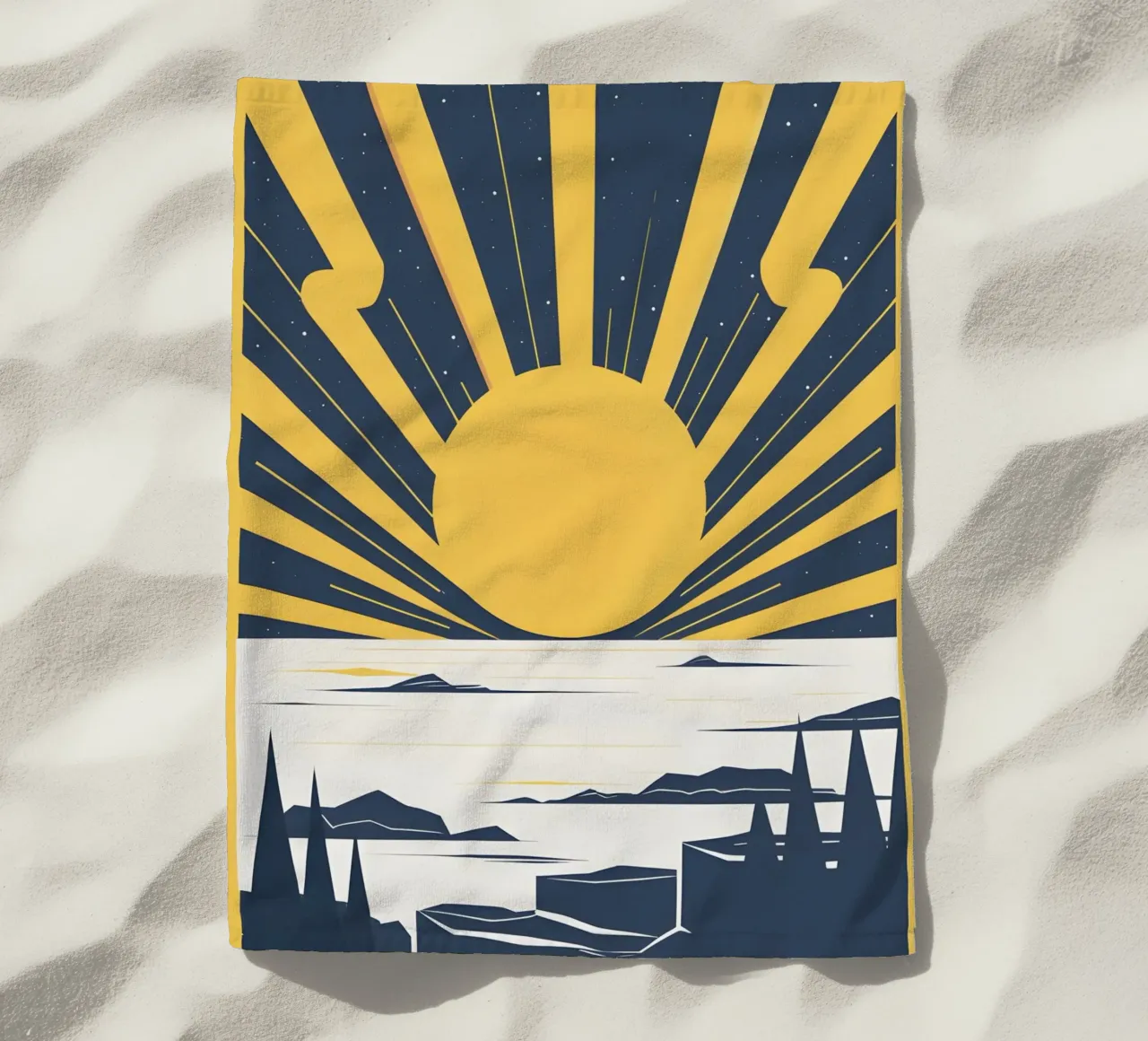 Sole con raggi semplici telo mare da LIFESTYLE OBJECTS