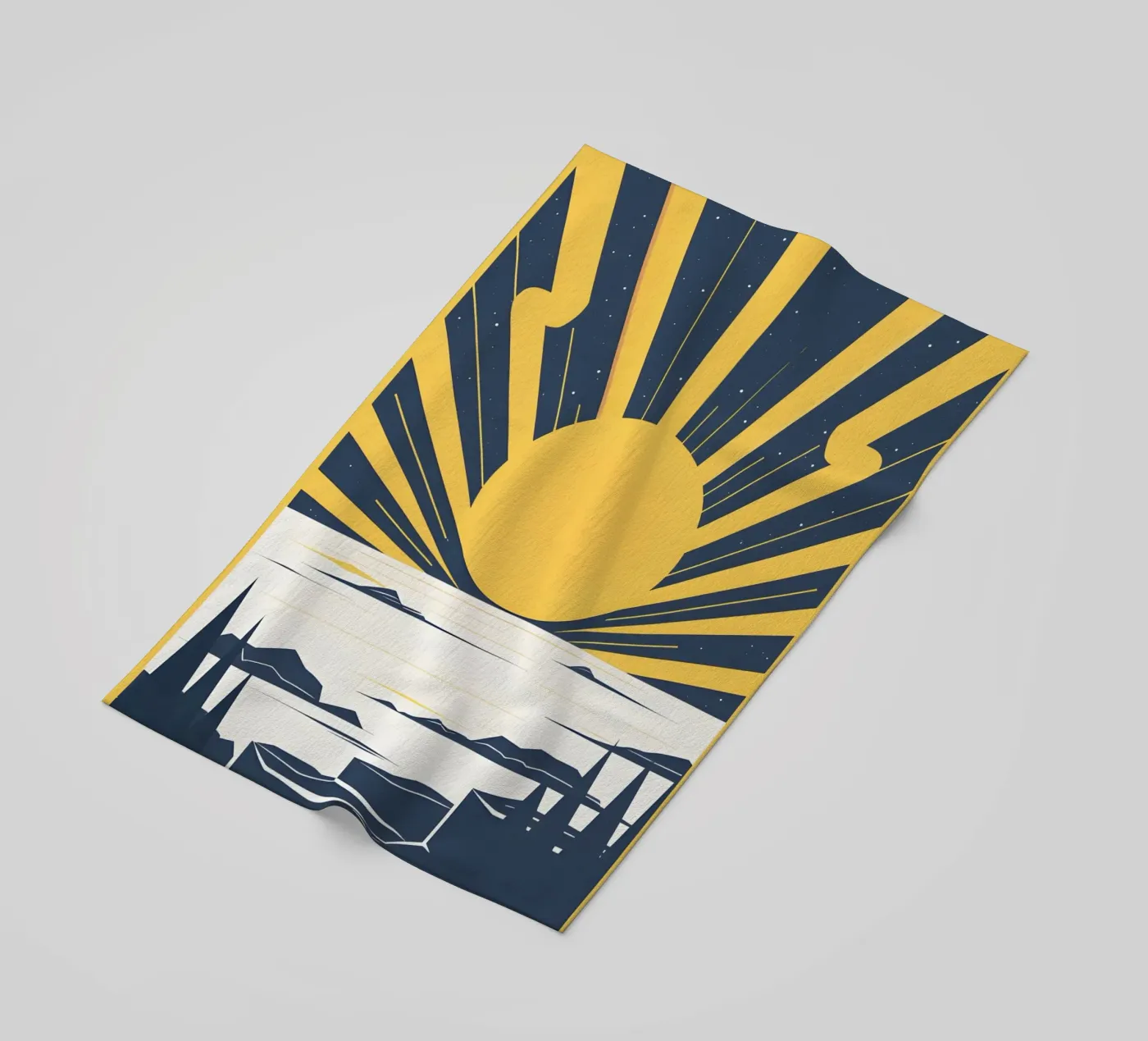 Sun with simple rays strandhanddoek van LIFESTYLE OBJECTS