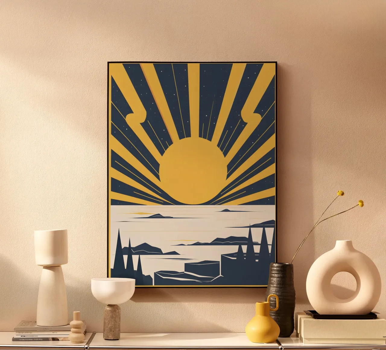 Sun with simple rays forex plate by LIFESTYLE OBJECTS