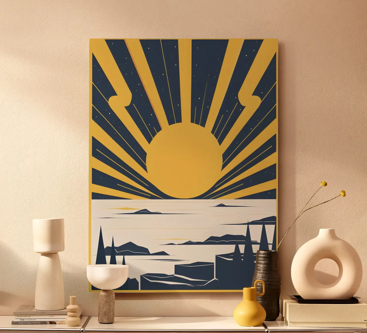 Sun with simple rays forex plate by LIFESTYLE OBJECTS