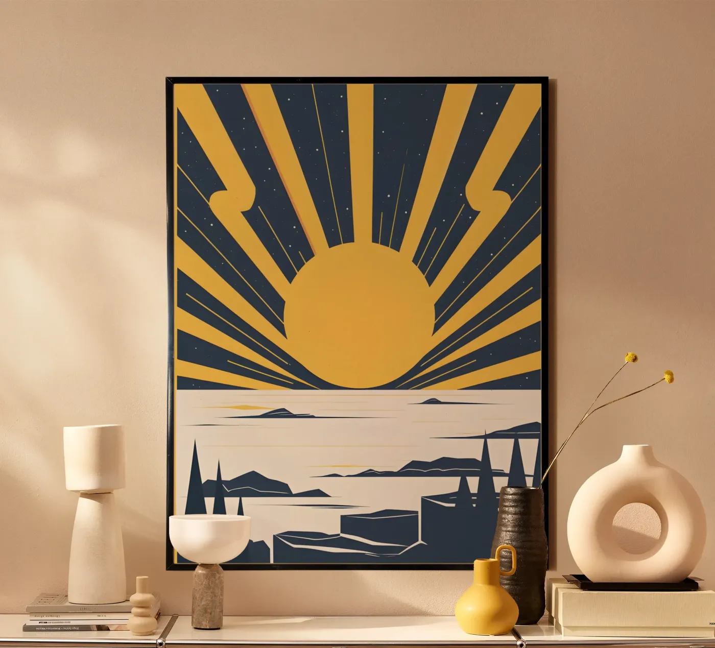 Sun with simple rays poster by LIFESTYLE OBJECTS