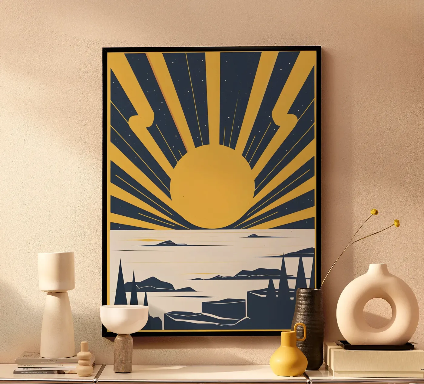 Sun with simple rays poster by LIFESTYLE OBJECTS