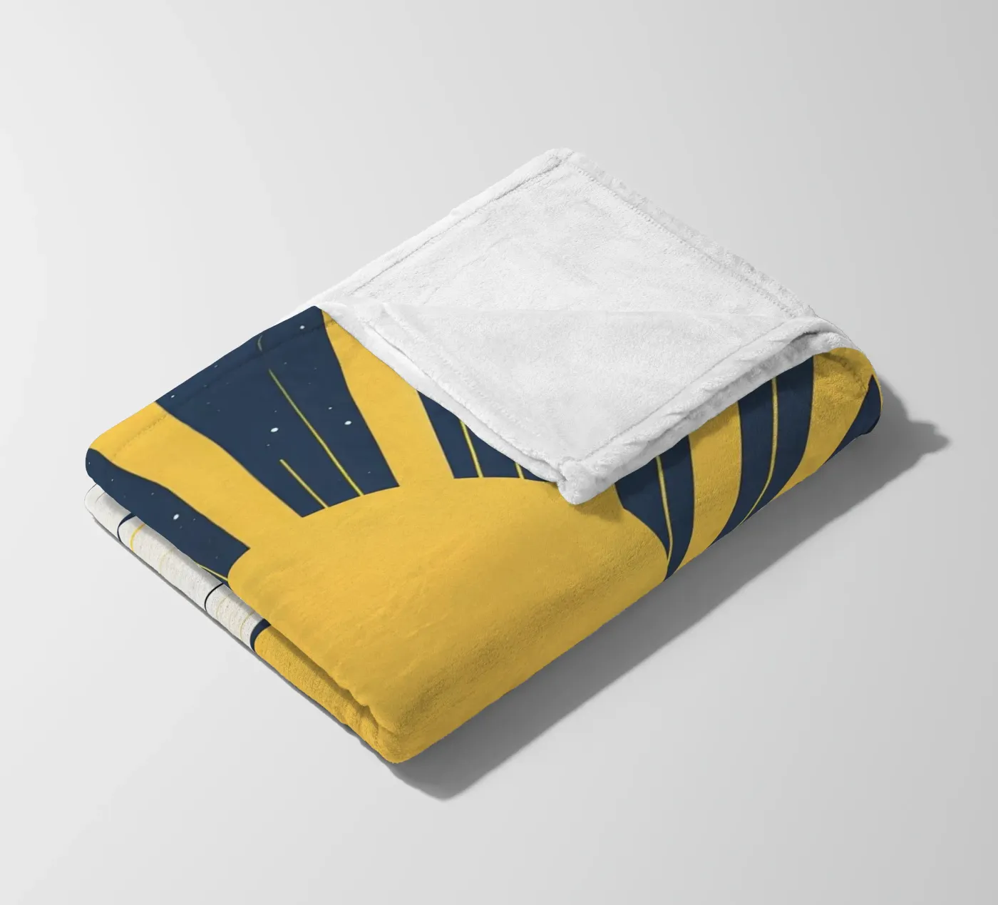 Zon met eenvoudige stralen fleecedeken van LIFESTYLE OBJECTS
