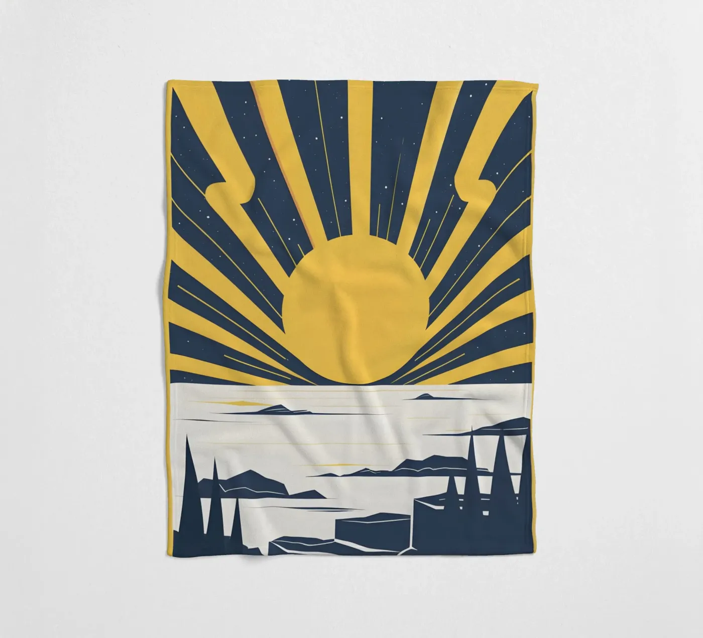 Sun with simple rays coperta in pile da LIFESTYLE OBJECTS