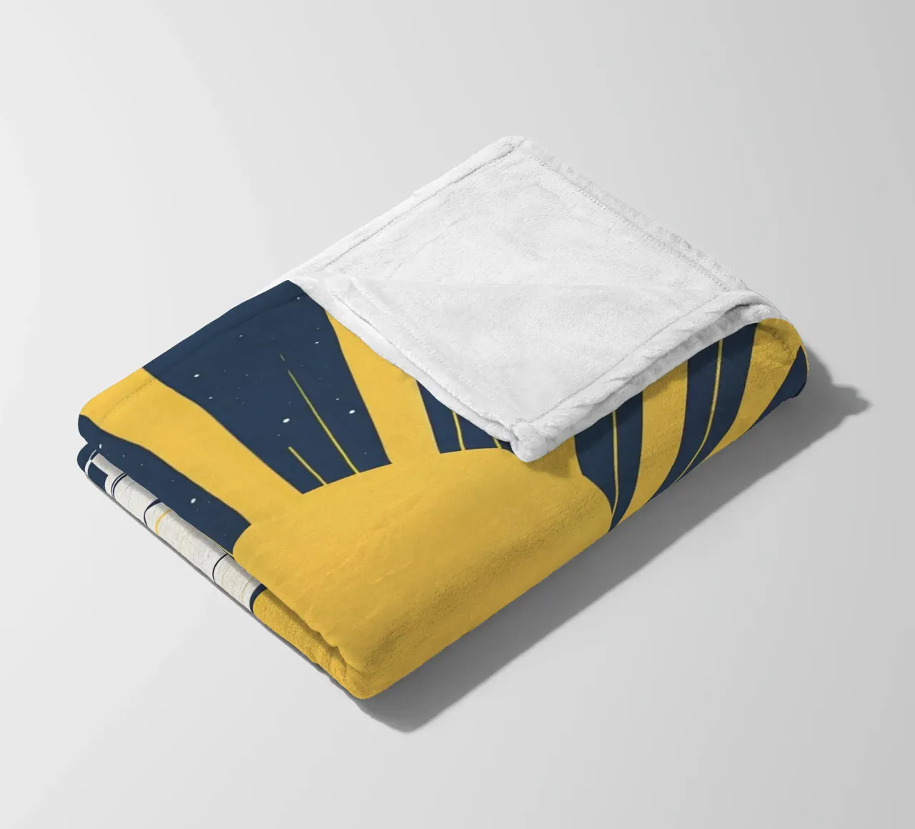 Sun with simple rays fleece blanket by LIFESTYLE OBJECTS