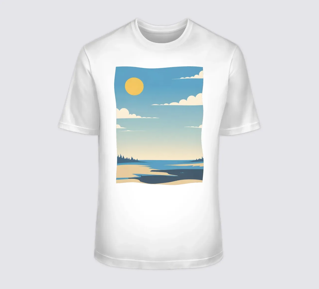 Linea dell'orizzonte semplice t-shirt da LIFESTYLE OBJECTS
