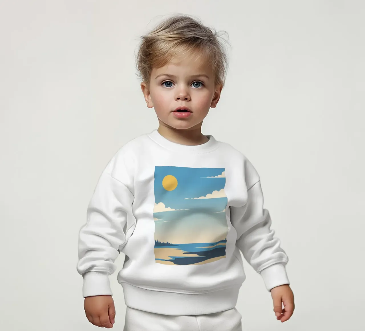 Linea dell'orizzonte semplice felpa neonato da LIFESTYLE OBJECTS