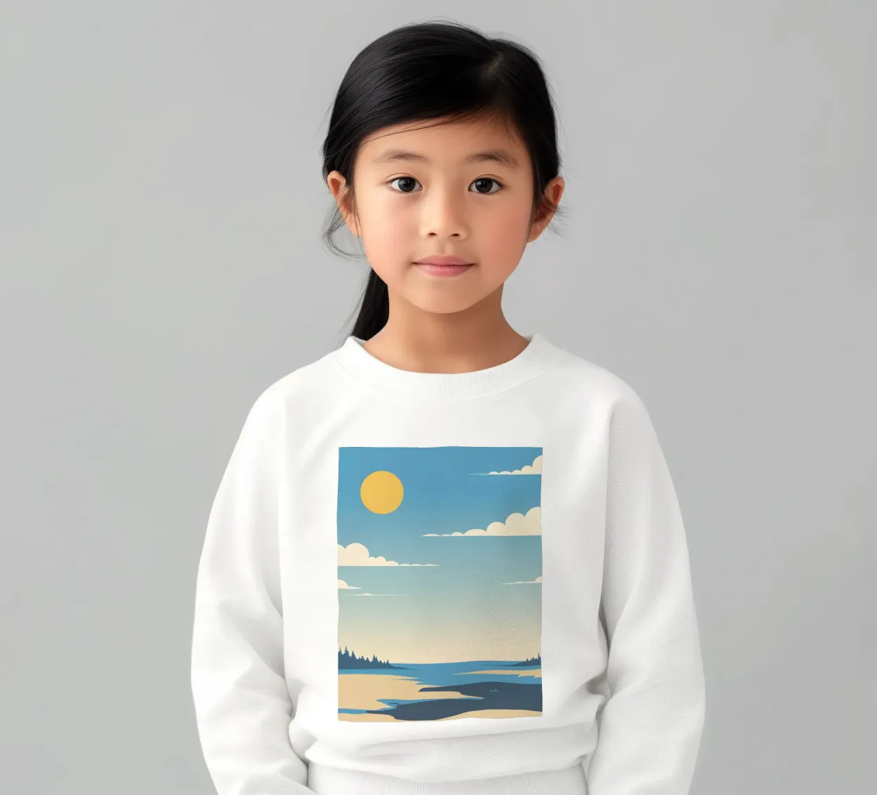 Linea dell'orizzonte semplice felpa bambino da LIFESTYLE OBJECTS
