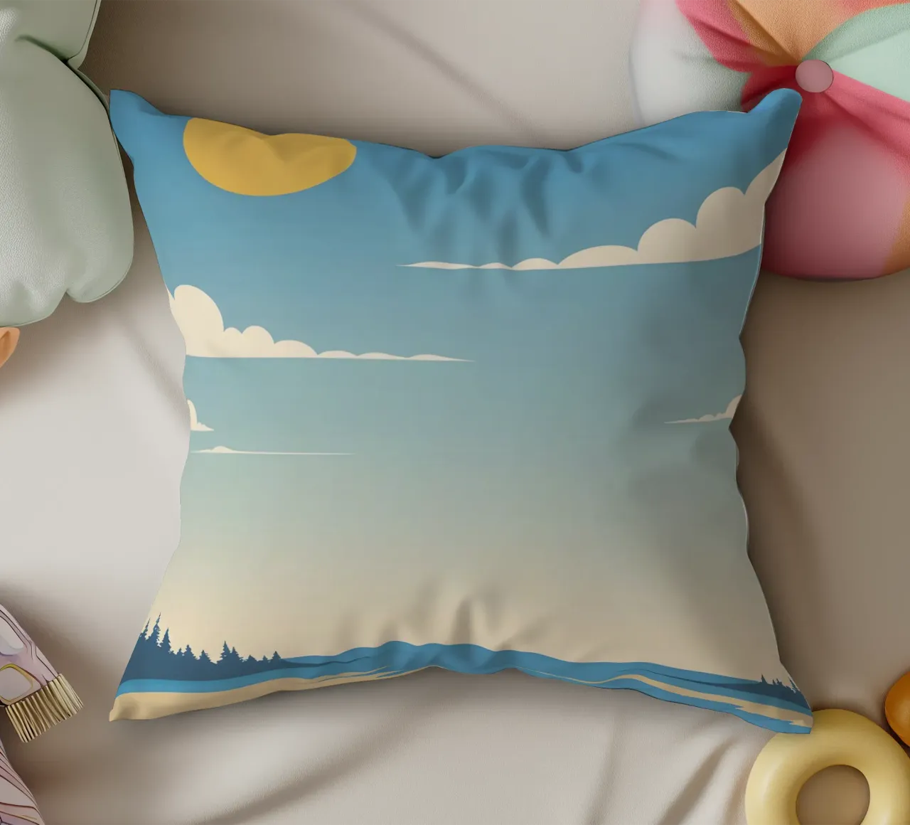 Linea dell'orizzonte semplice cuscino da LIFESTYLE OBJECTS