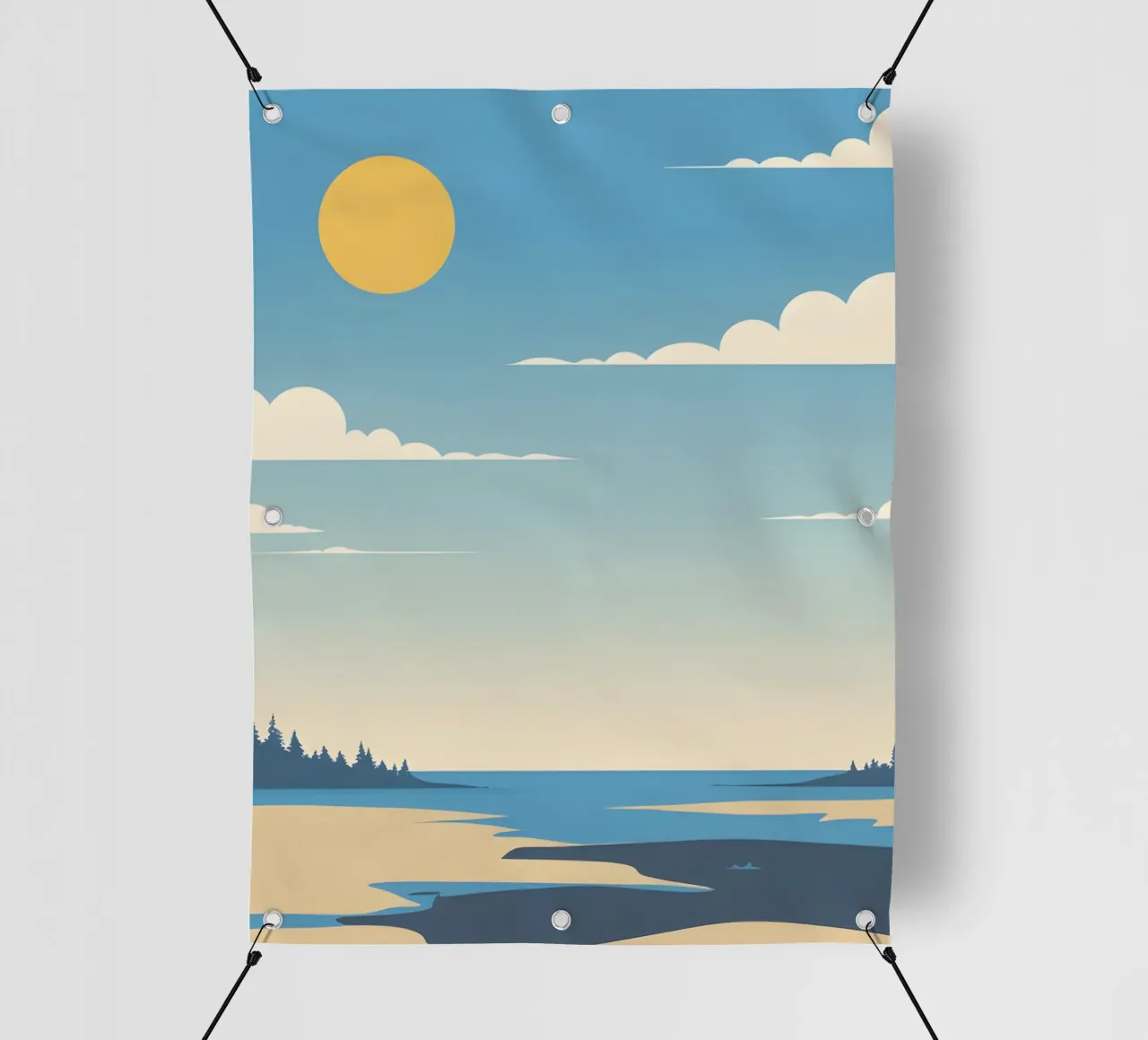 Linea dell'orizzonte semplice telo in pvc da LIFESTYLE OBJECTS