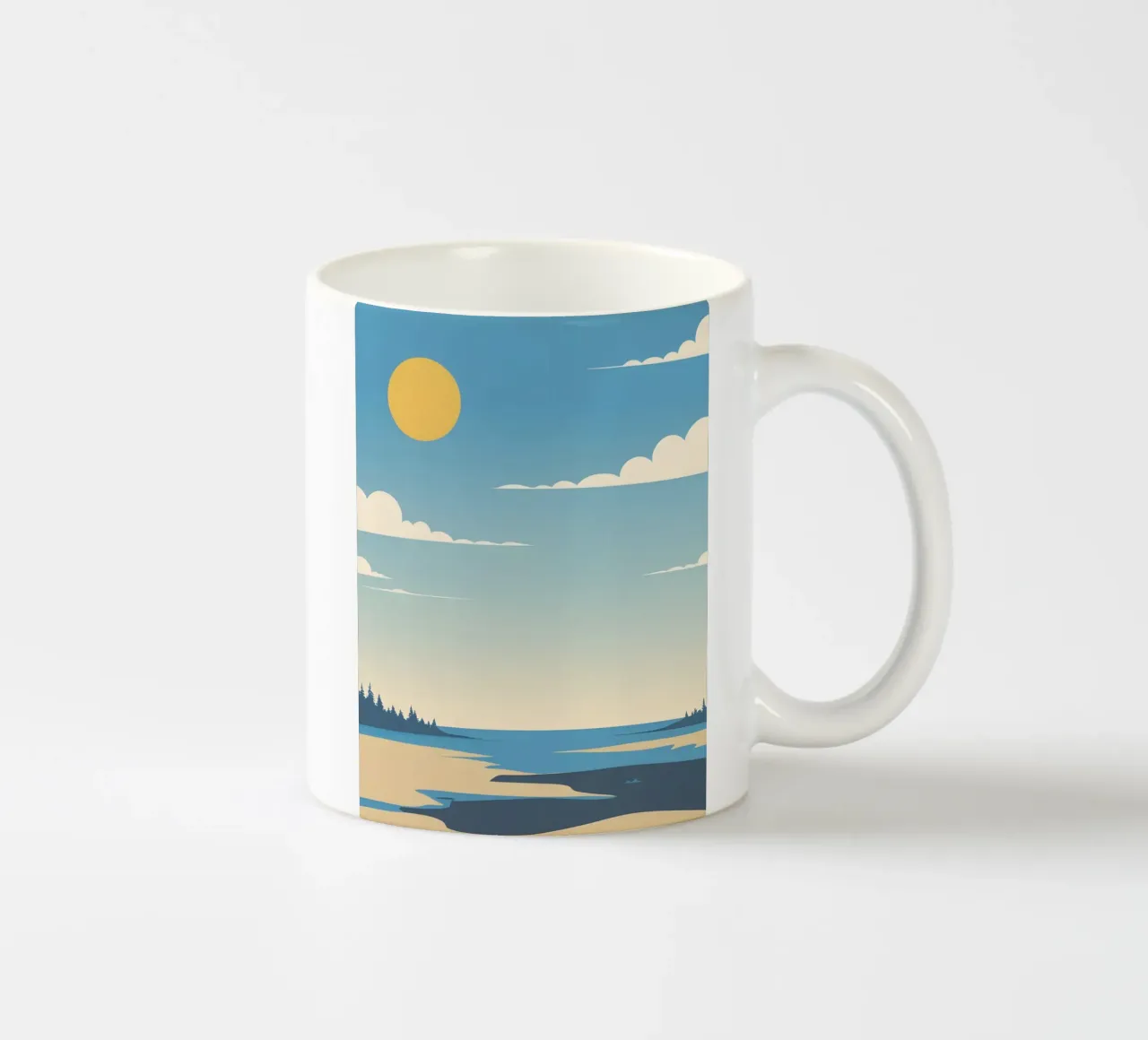 Linea dell'orizzonte semplice tazza in ceramica da LIFESTYLE OBJECTS