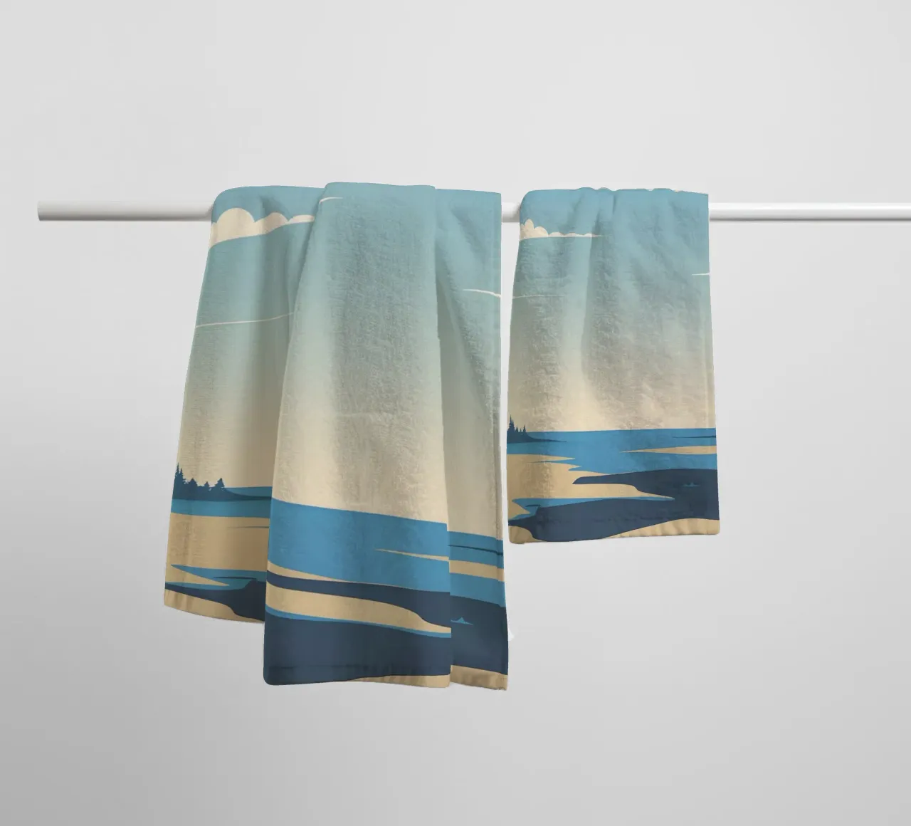 Linea dell'orizzonte semplice asciugamano da bagno da LIFESTYLE OBJECTS