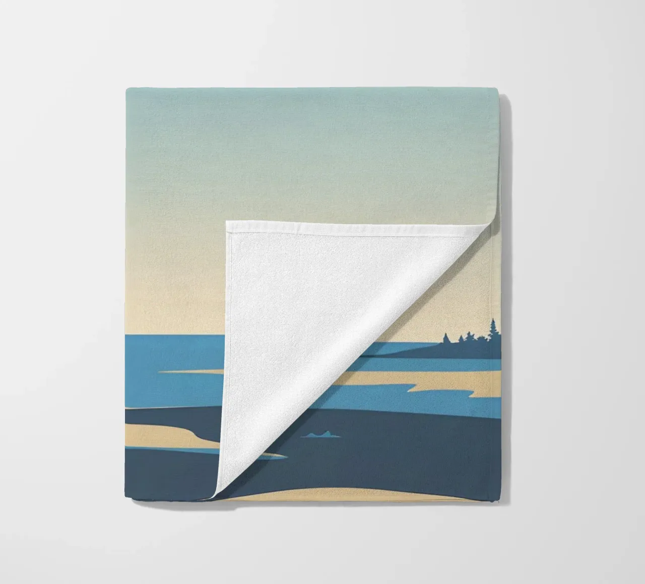 Linea dell'orizzonte semplice telo mare da LIFESTYLE OBJECTS