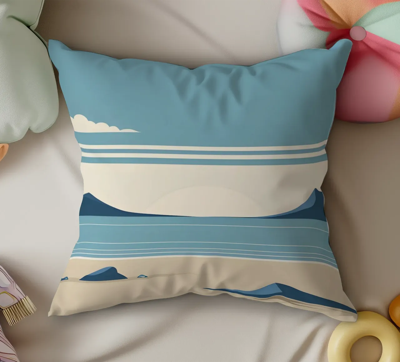 Linea dell'orizzonte semplice cuscino da LIFESTYLE OBJECTS