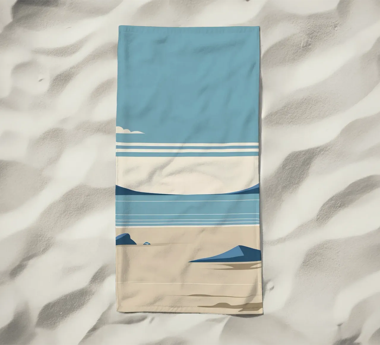 Linea dell'orizzonte semplice telo mare da LIFESTYLE OBJECTS