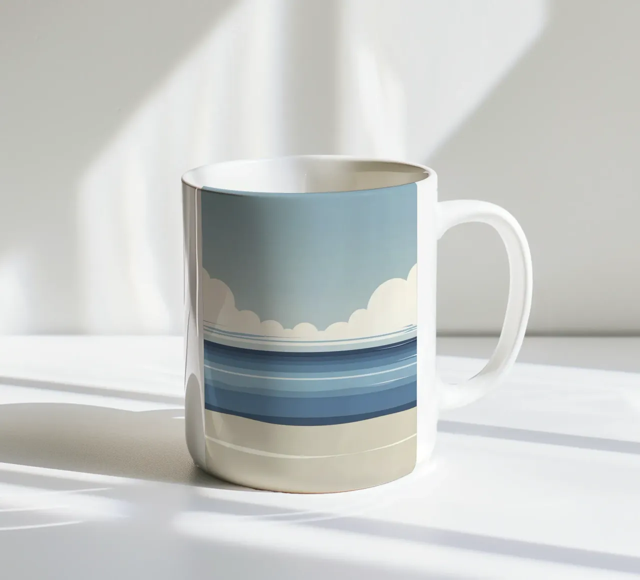 Linea dell'orizzonte semplice tazza in ceramica da LIFESTYLE OBJECTS