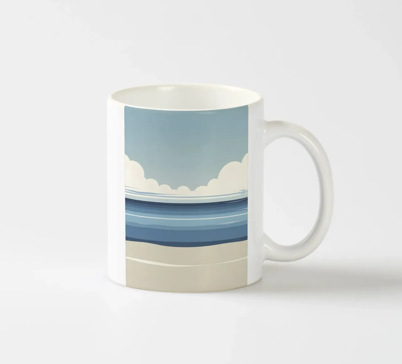 Linea dell'orizzonte semplice tazza in ceramica da LIFESTYLE OBJECTS