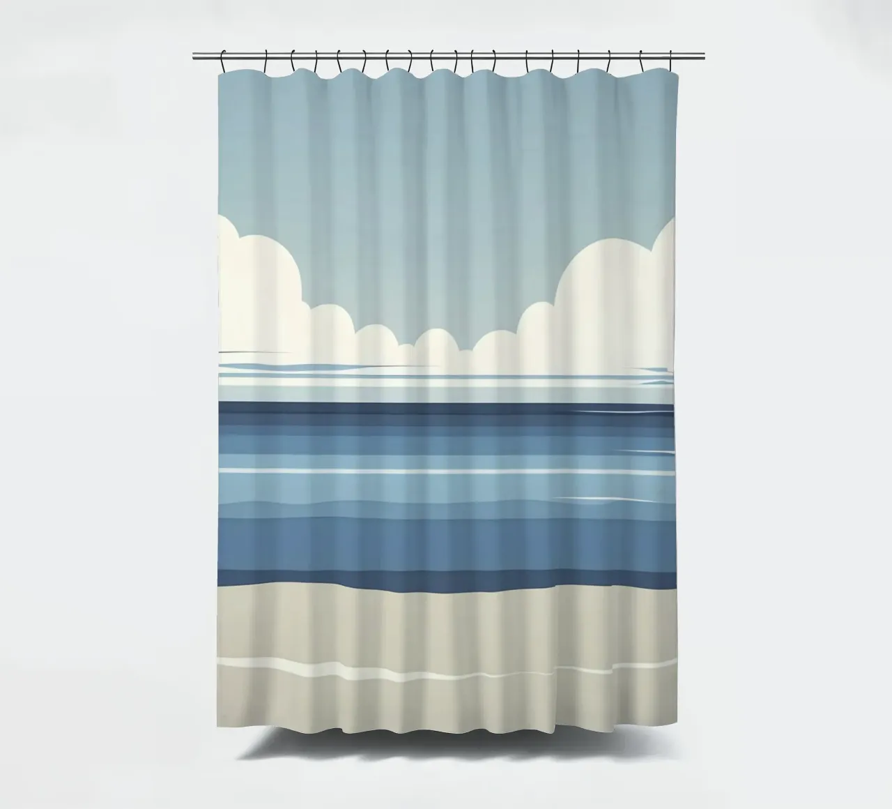 Linea dell'orizzonte semplice tenda da doccia da LIFESTYLE OBJECTS