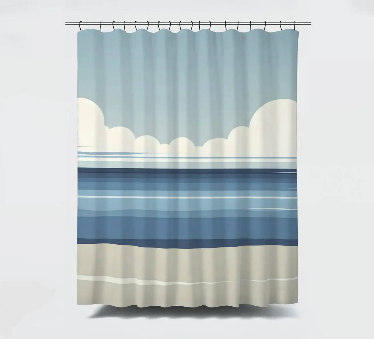 Linea dell'orizzonte semplice tenda da doccia da LIFESTYLE OBJECTS