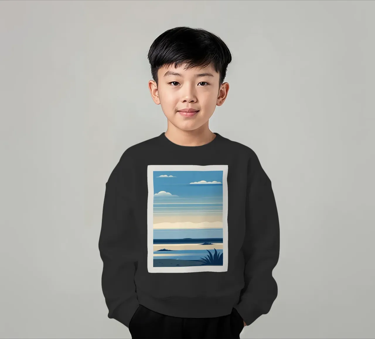 Linea dell'orizzonte semplice felpa bambino da LIFESTYLE OBJECTS