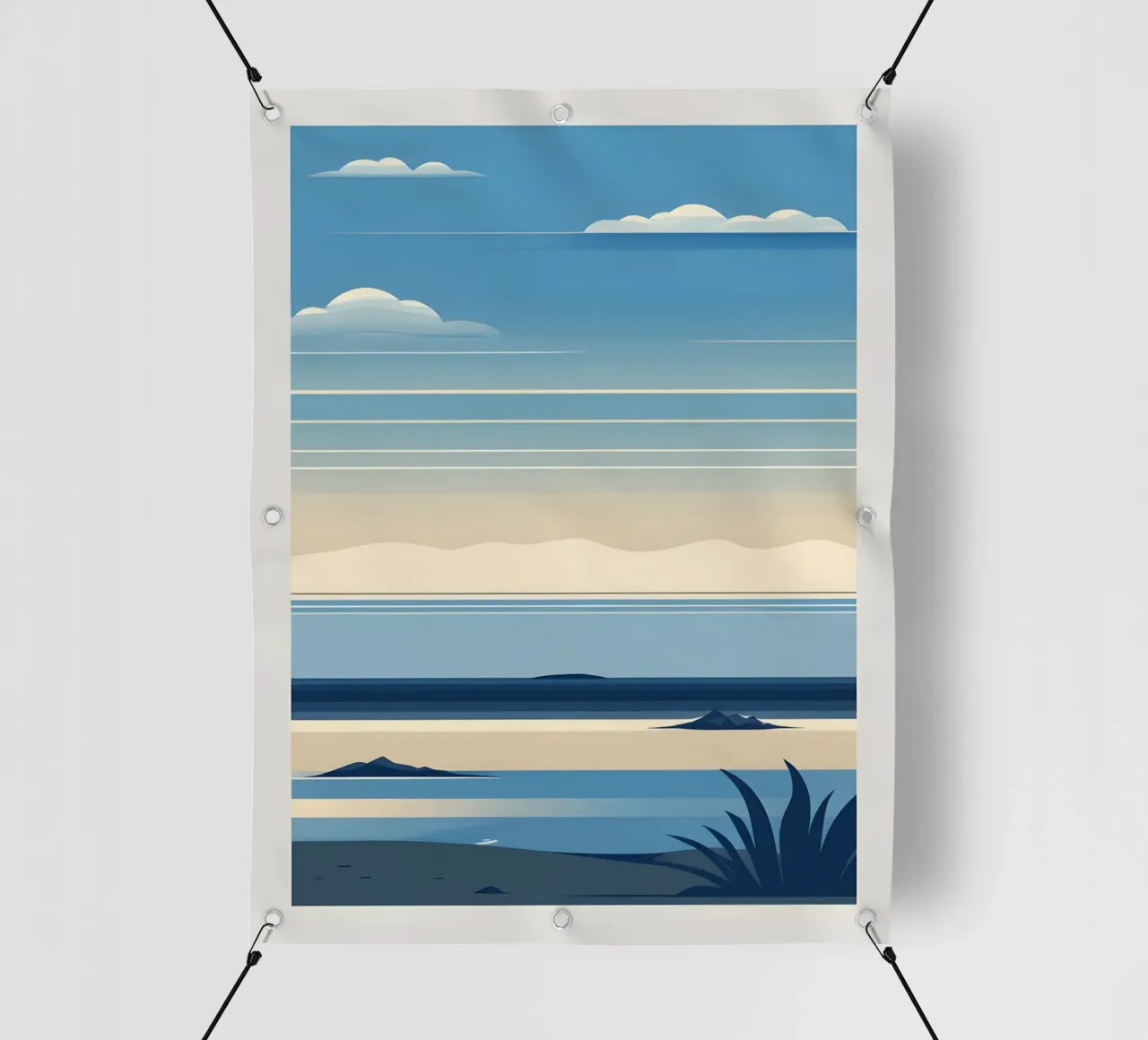Linea dell'orizzonte semplice telo in pvc da LIFESTYLE OBJECTS