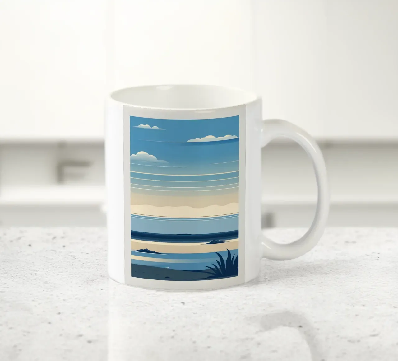Linea dell'orizzonte semplice tazza in ceramica da LIFESTYLE OBJECTS
